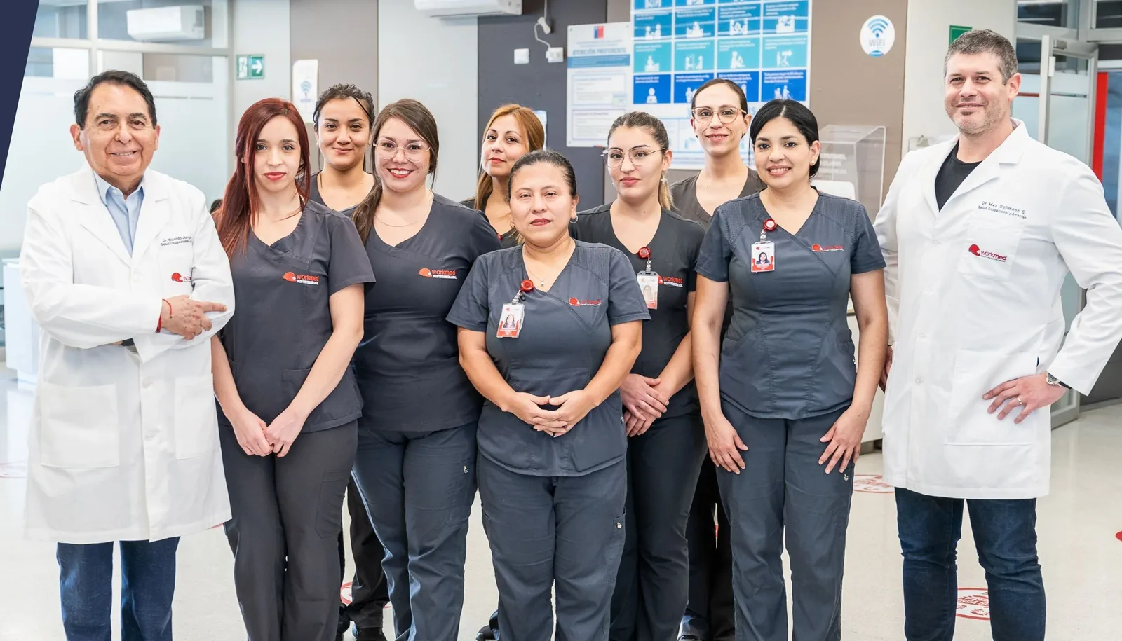 Parte del equipo Workmed en un centro de atención